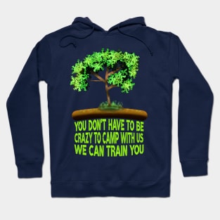 You Don't Have To Be Crazy To Camp With Us We Can Train You Hoodie